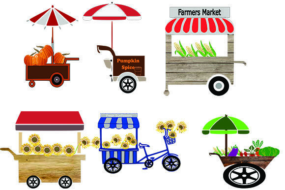 6 Street Carts for Fall Harvest Designs
