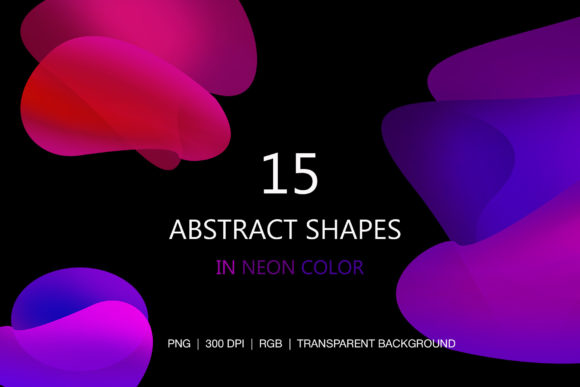 Abstract Shapes in Neon Colors: A Dynamic Design Element for Modern Projects