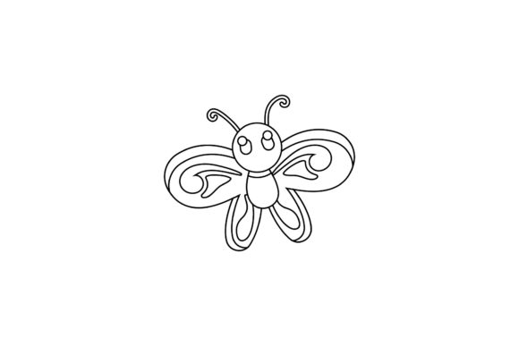 Butterfly Decorative Style Outline: A Versatile Creative Asset for Modern Projects
