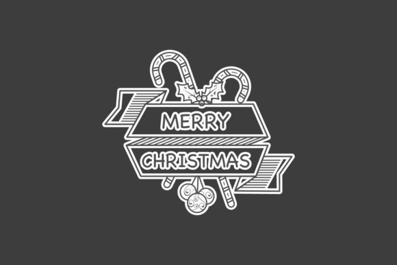 Christmas Decorative with Stick: Festive Clipart for Creative Projects