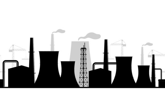 City Industrial Buildings Black: A Versatile Design Asset for Modern Visual Projects