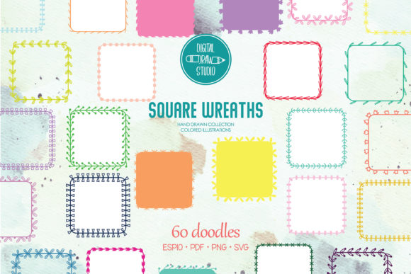 Color Square Wreaths Frames, Borders: A Versatile Tool for Creative Projects