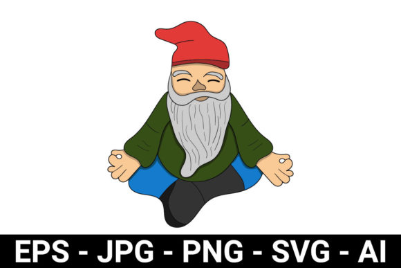 Cute Meditating Gnomes for Design