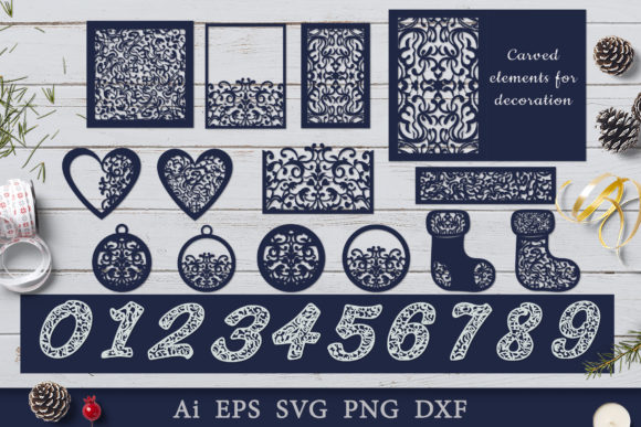 Decorative Items. Template for Crafts.