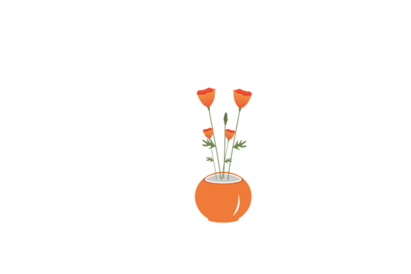 Flowers Decorative in a Vase Svg for Creative Projects
