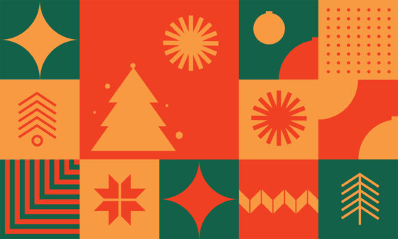 Geometric Decorative Christmas Design: Elevating Holiday Visuals