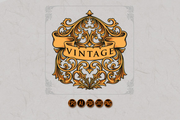 Gold Calligraphy Decorative Vintage: A Timeless Design Asset