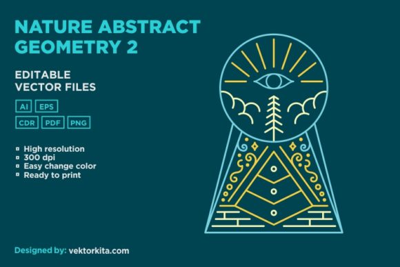 Nature Abstract Geometry 2: A Versatile Design for Modern Merchandise