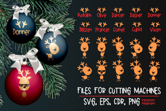 Santa's Reindeers Christmas SVG Bundle
