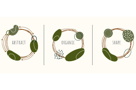 Set Label Circles Drawn Organic Frames: A Versatile Design Tool for Creative Projects