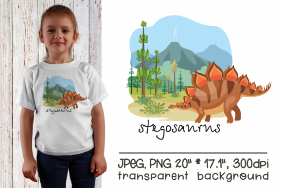 Stegosaurus Sublimation Design