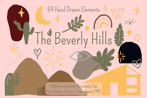 The Beverly Hills Illustration Set: A Versatile Vector Resource for Creative Projects