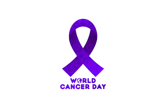 Violet Decorative Ribbon World Cancer Day
